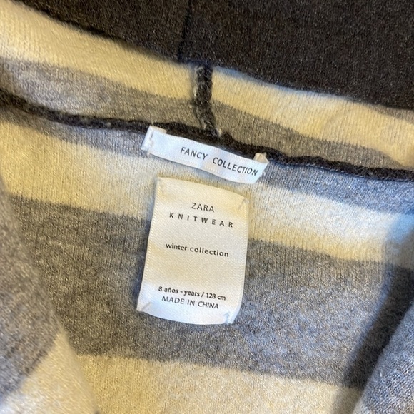 Zara soft kids cardigan in dark grey size 8 years - Picture 2 of 8